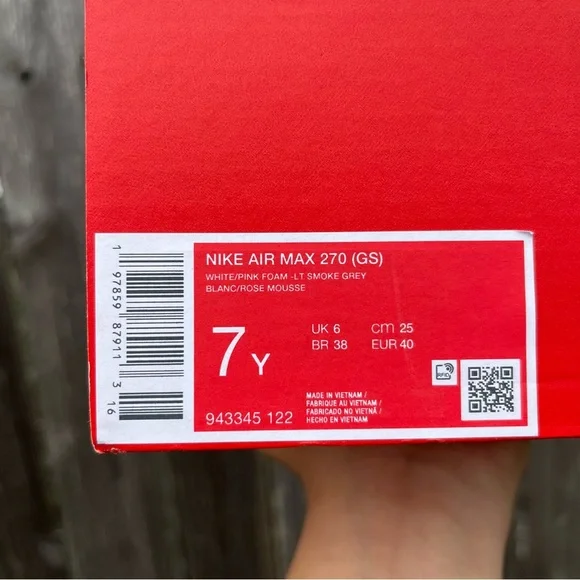 Nike air max 270 Pink foam size 7y - Picture 8 of 8